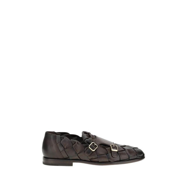 Santoni Woven weave Loafers - Hilstor