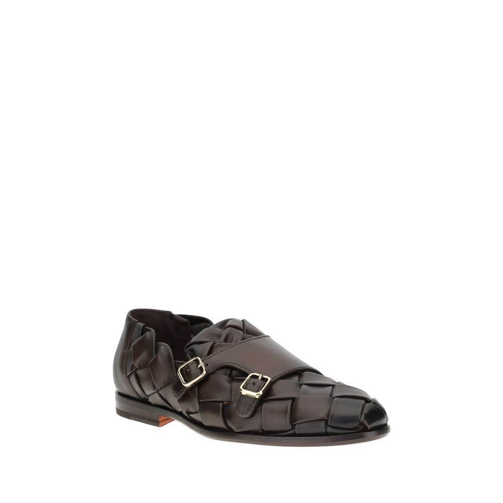 Santoni Woven weave Loafers - Hilstor
