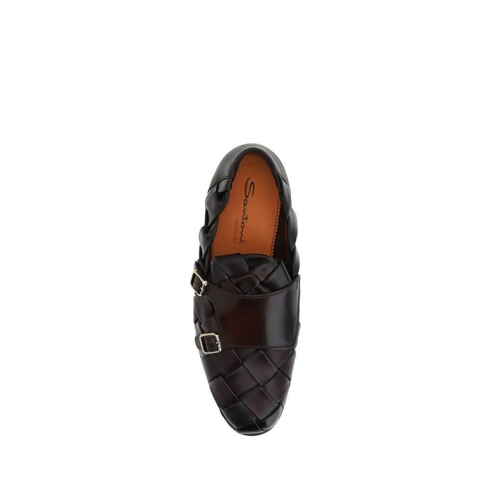 Santoni Woven weave Loafers - Hilstor