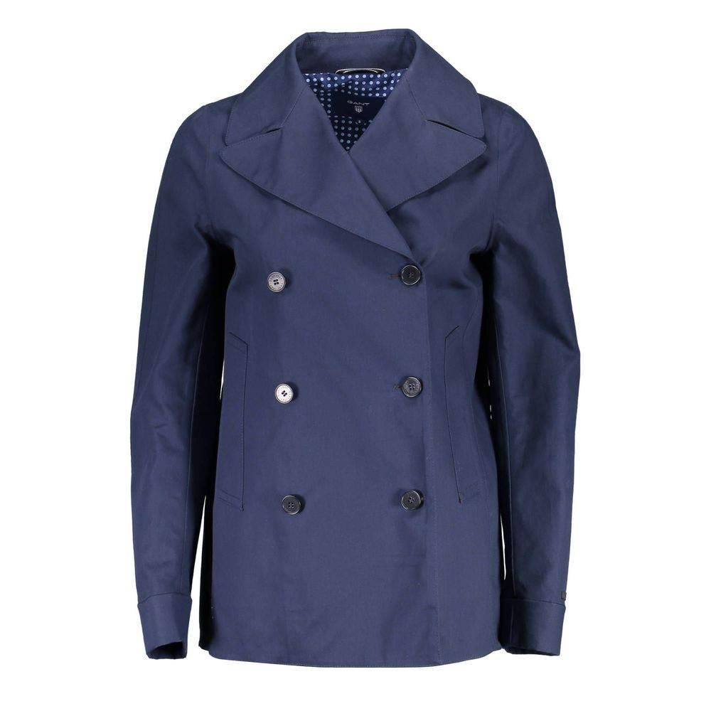 Gant Blue Cotton Women Jacket - Hilstor