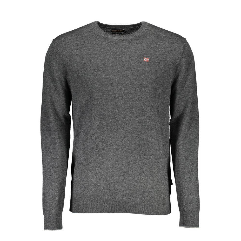 Napapijri Gray Wool Men Sweater - Hilstor