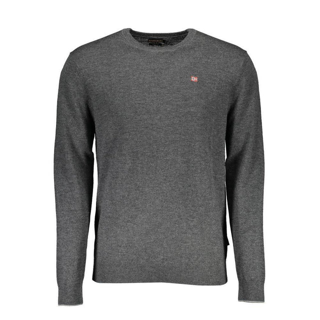 Napapijri Gray Wool Men Sweater - Hilstor