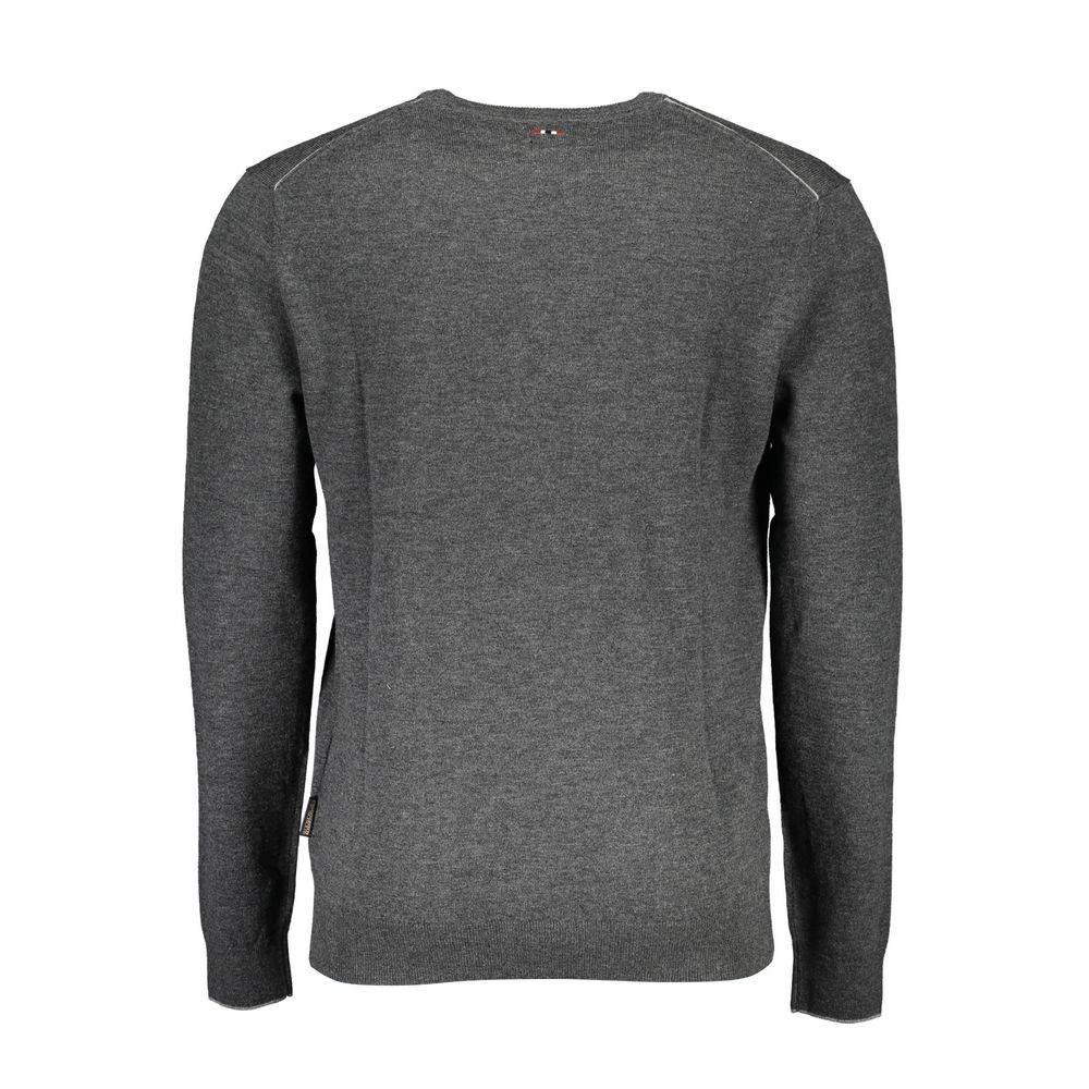 Napapijri Gray Wool Men Sweater - Hilstor
