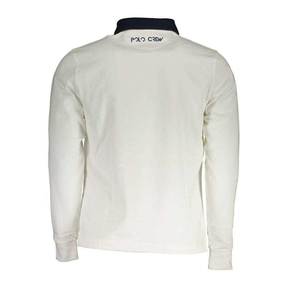 La Martina White Cotton Men Polo Shirt - Hilstor