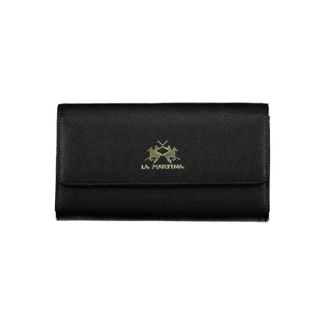 La Martina Black Polyethylene Women Wallet - Hilstor
