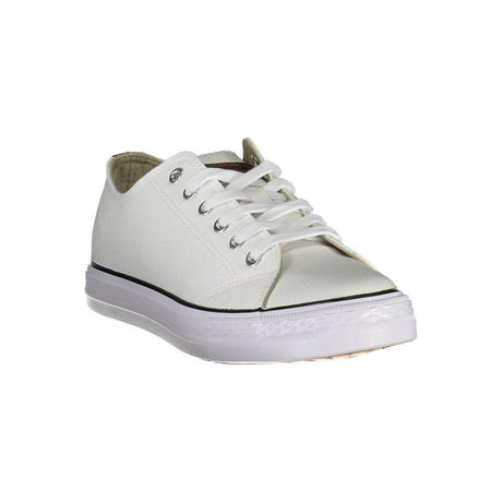 Carrera White Polyester Sneaker - Hilstor
