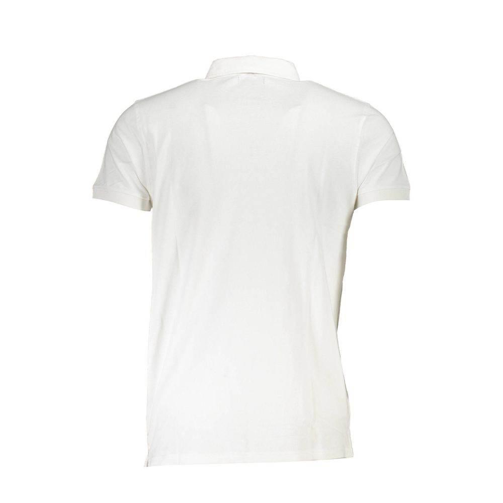 Cavalli Class White Cotton Polo Shirt - Hilstor