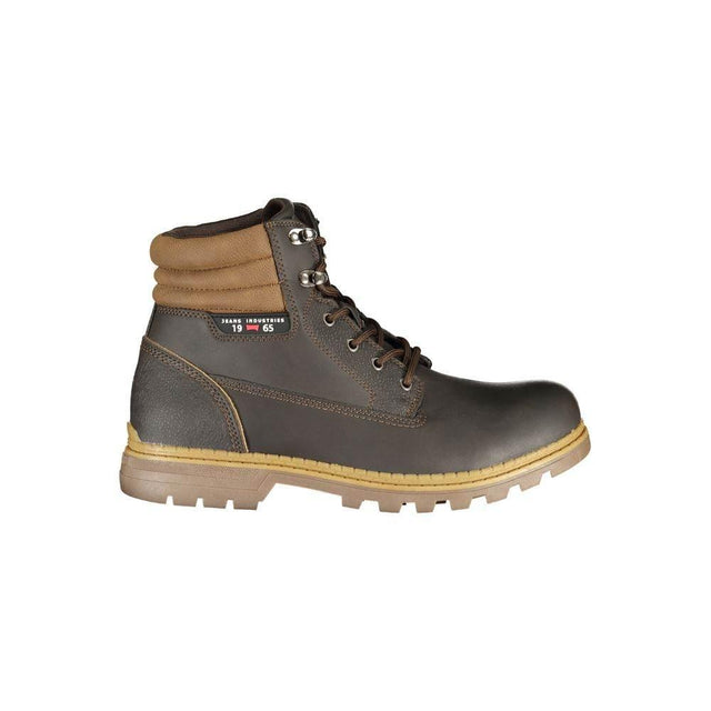 Carrera Elegant Brown Lace-Up Boots with Contrast Details - Hilstor