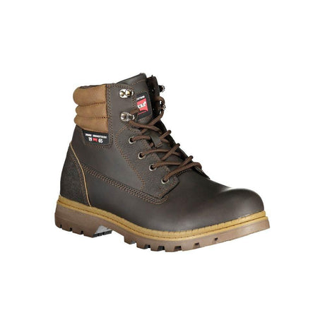 Carrera Elegant Brown Lace-Up Boots with Contrast Details - Hilstor