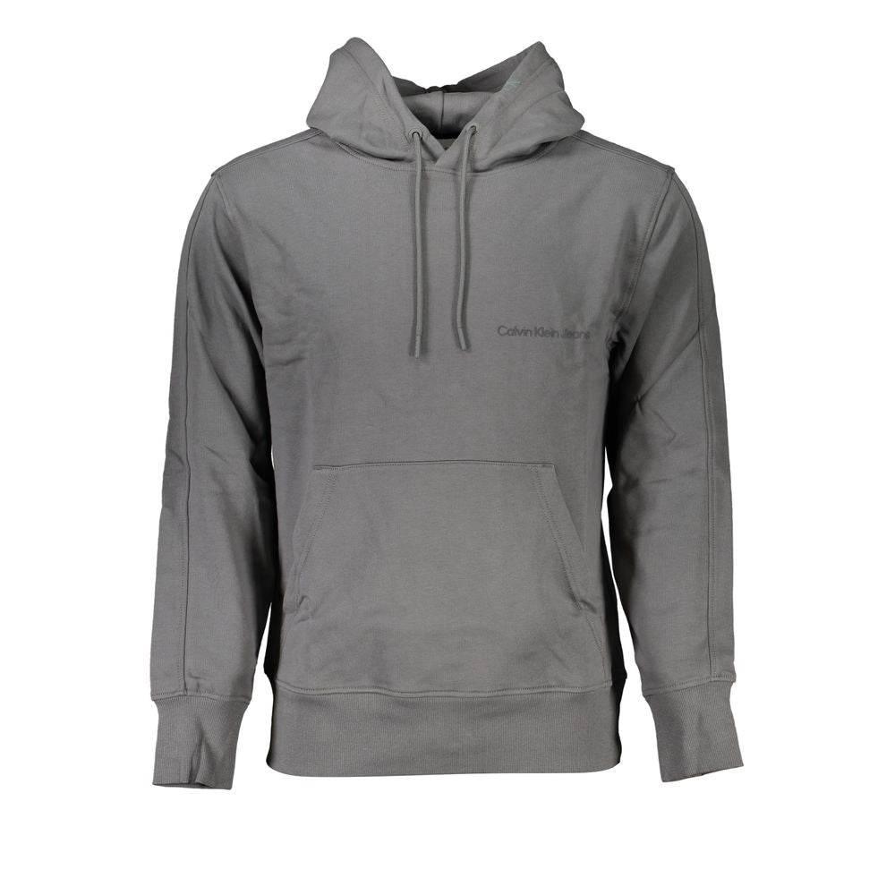Calvin Klein Elegant Gray Hooded Sweatshirt - Hilstor