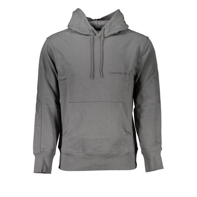 Calvin Klein Elegant Gray Hooded Sweatshirt - Hilstor