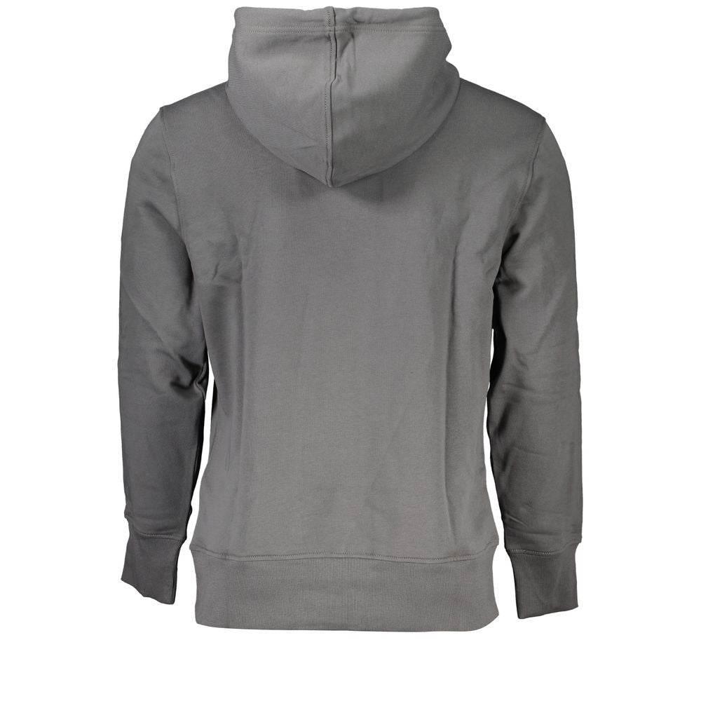 Calvin Klein Elegant Gray Hooded Sweatshirt - Hilstor