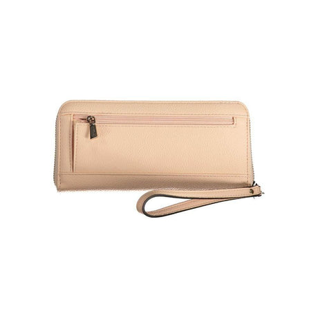 Guess Jeans Pink Polyethylene Wallet - Hilstor