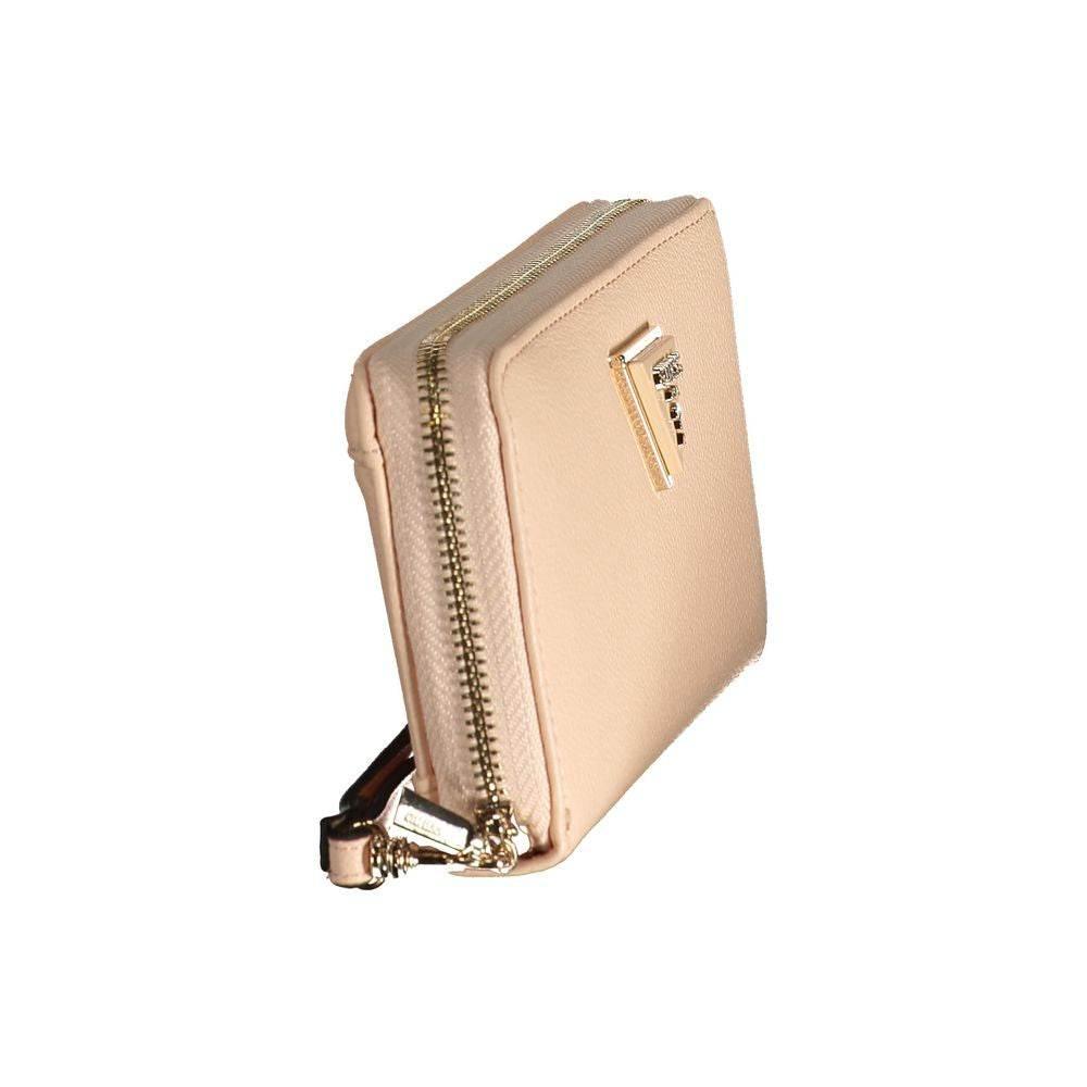Guess Jeans Pink Polyethylene Wallet - Hilstor
