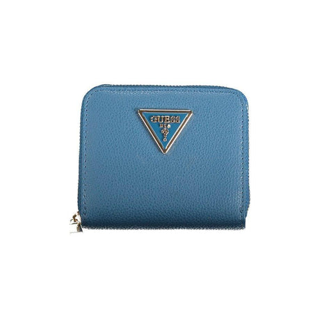 Guess Jeans Blue Polyethylene Wallet - Hilstor