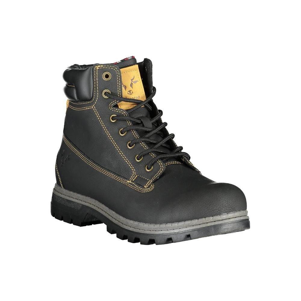 Carrera Sleek Lace-Up Boots with Contrast Accents - Hilstor
