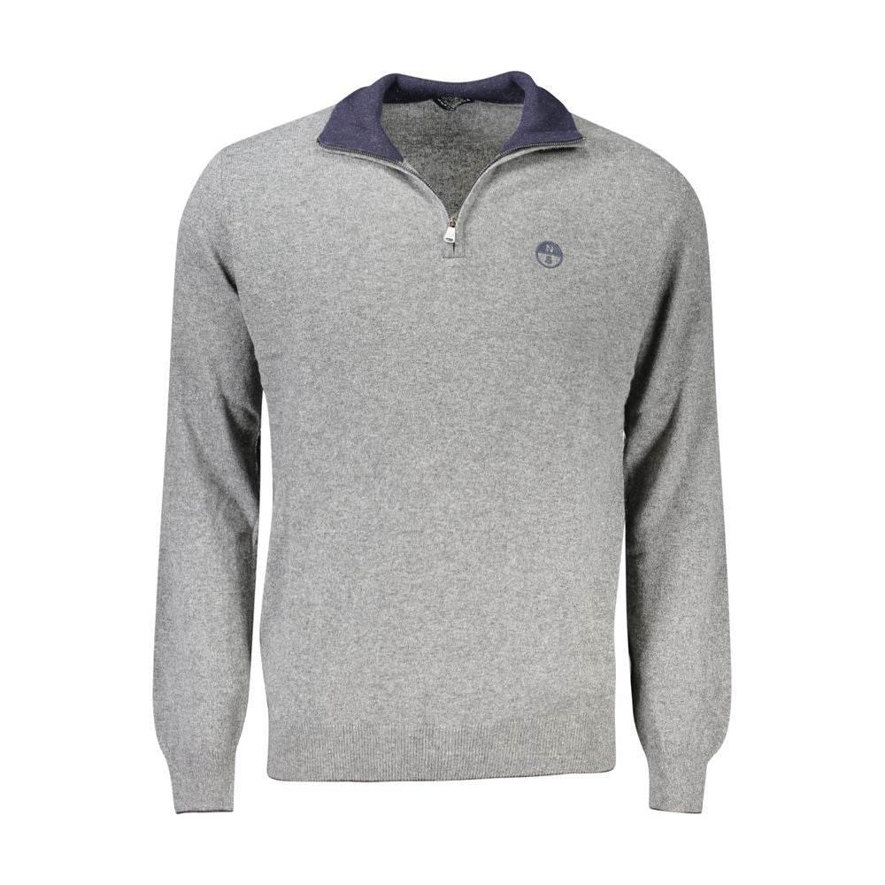 North Sails Gray Wool Men Sweater - Hilstor