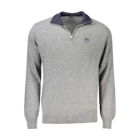 North Sails Gray Wool Men Sweater - Hilstor