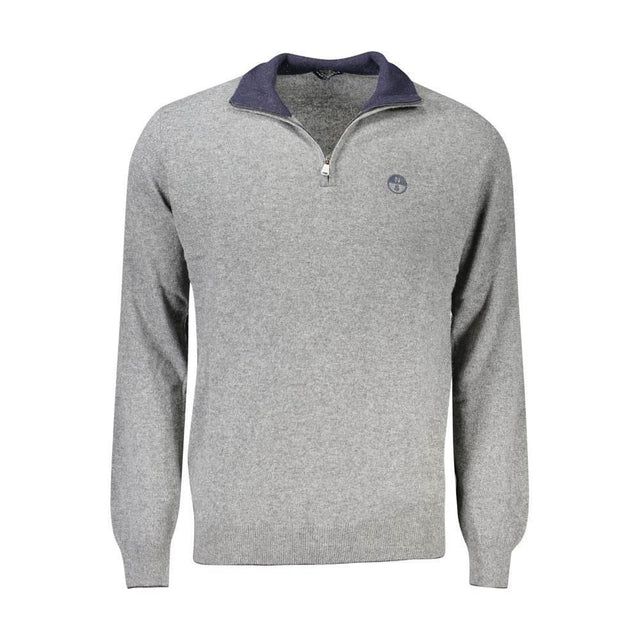 North Sails Gray Wool Men Sweater - Hilstor