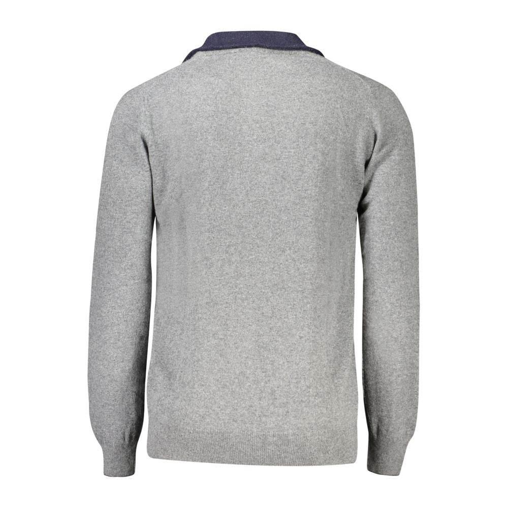 North Sails Gray Wool Men Sweater - Hilstor