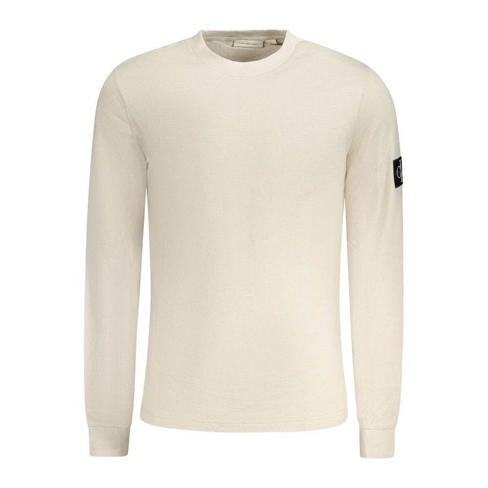 Calvin Klein Beige Cotton Men Sweater - Hilstor