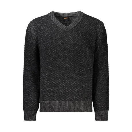 Hugo Boss Black Wool Men Sweater - Hilstor