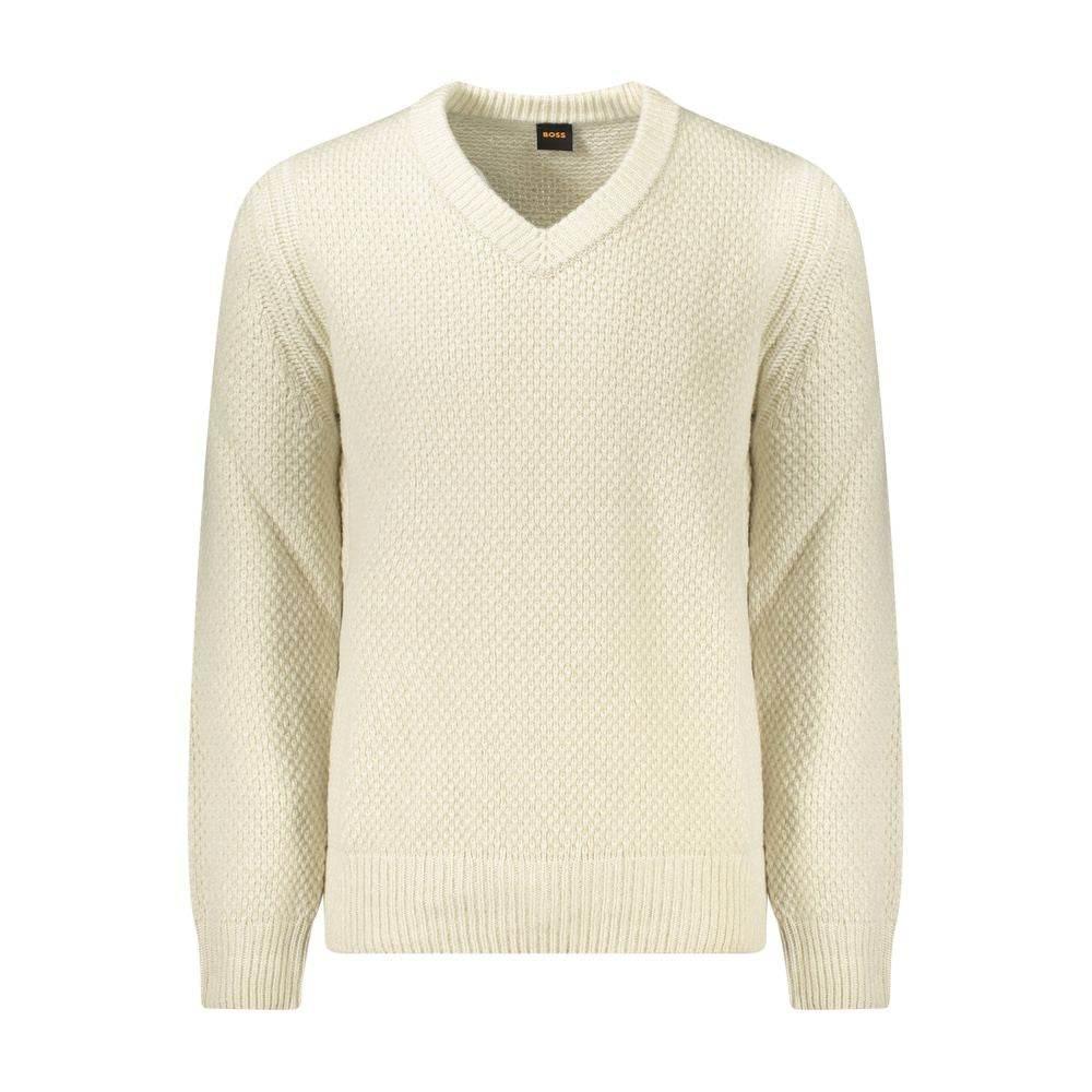 Hugo Boss Beige Wool Men Sweater - Hilstor