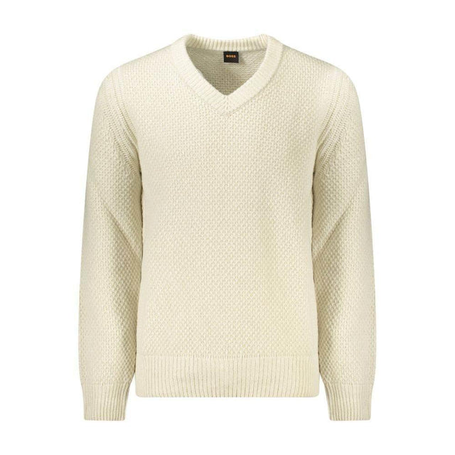 Hugo Boss Beige Wool Men Sweater - Hilstor