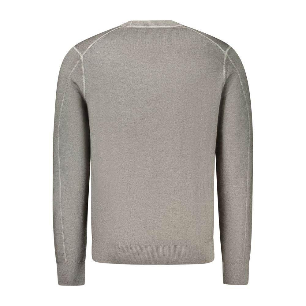 Hugo Boss Gray Wool Mens Sweater - Hilstor