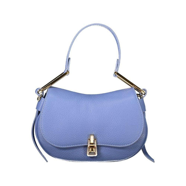 Coccinelle Light Blue Leather Women Handbag - Hilstor