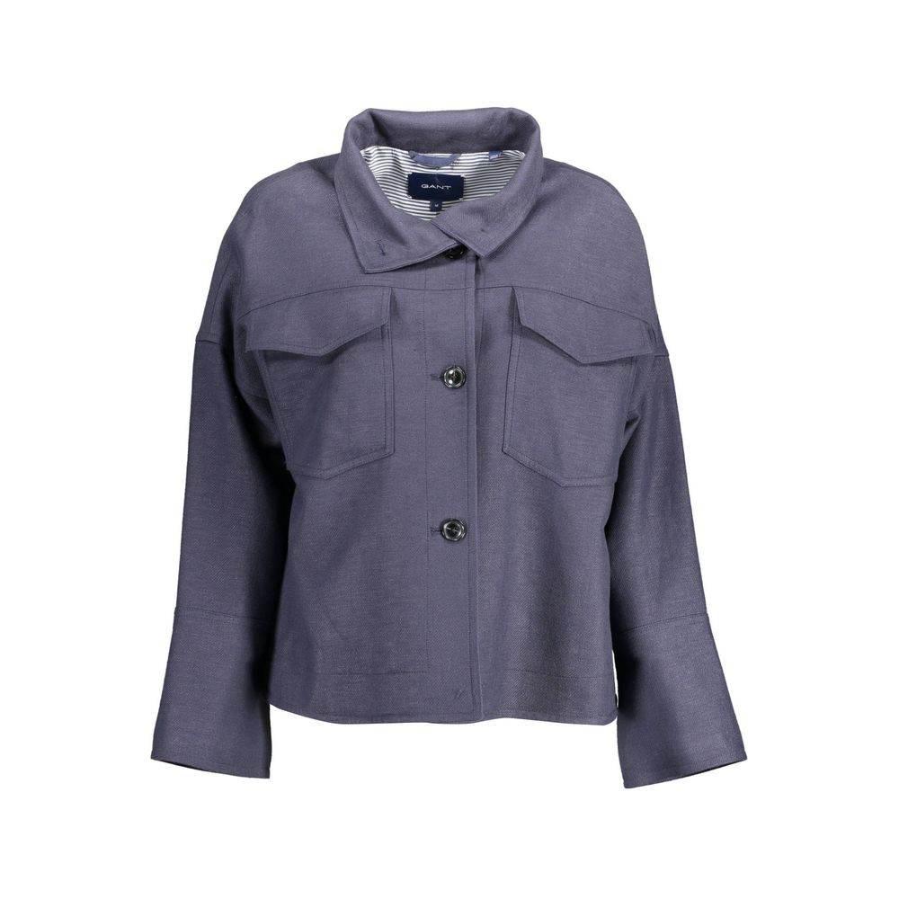 Gant Blue Viscose Women Jacket - Hilstor