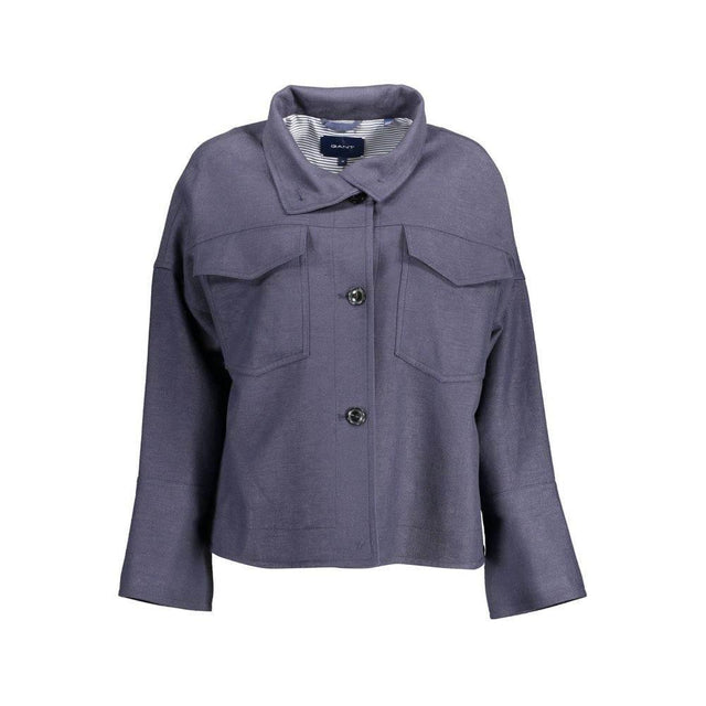 Gant Blue Viscose Women Jacket - Hilstor