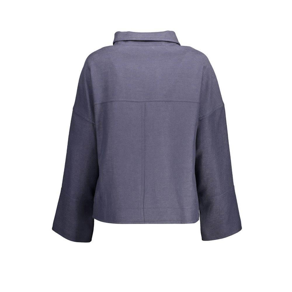 Gant Blue Viscose Women Jacket - Hilstor