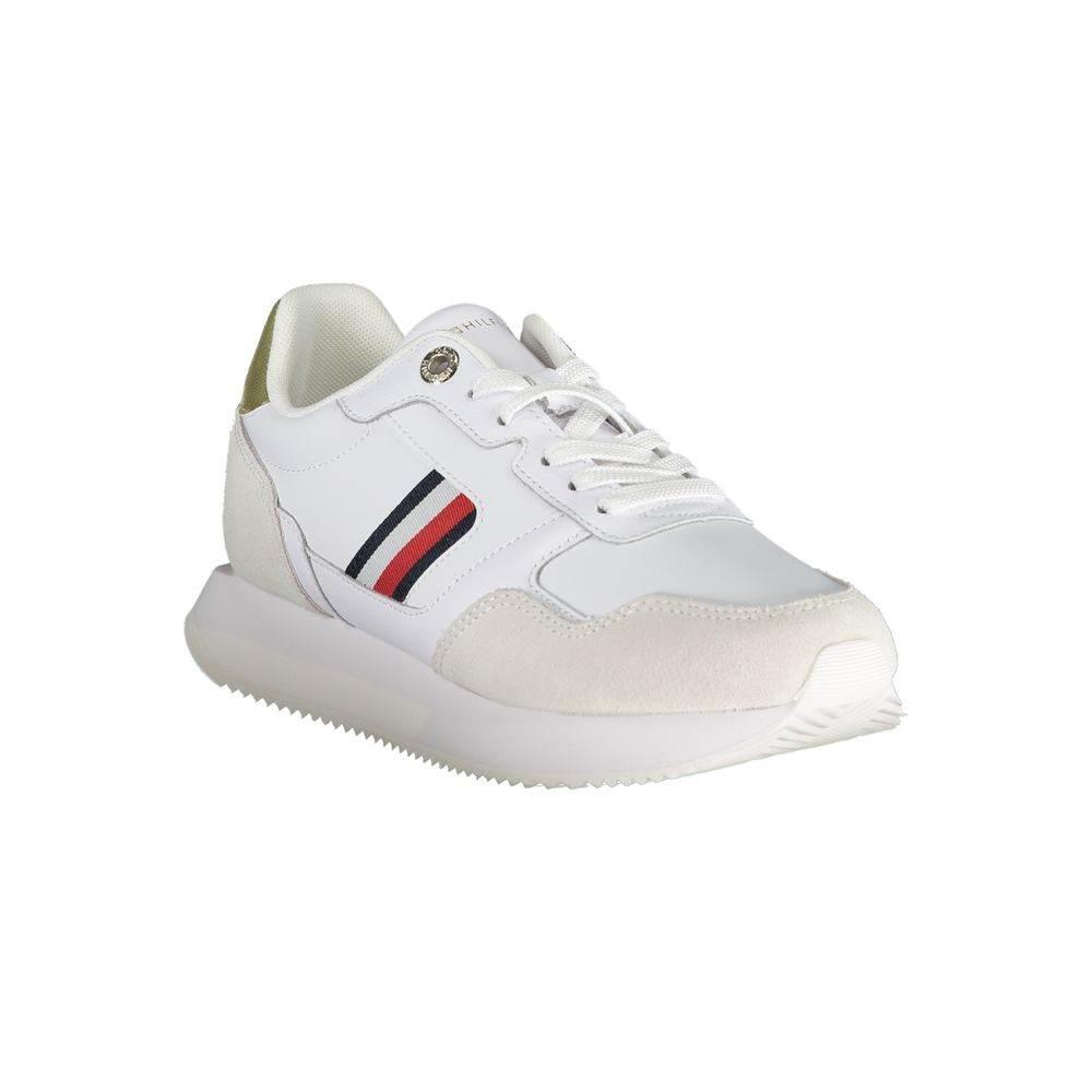 Tommy Hilfiger White Leather Women Sneaker - Hilstor