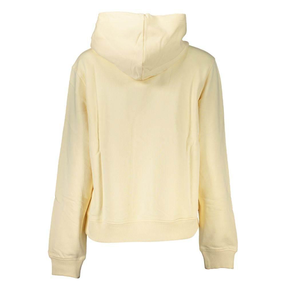 Calvin Klein Beige Brushed Logo Hooded Sweatshirt - Hilstor