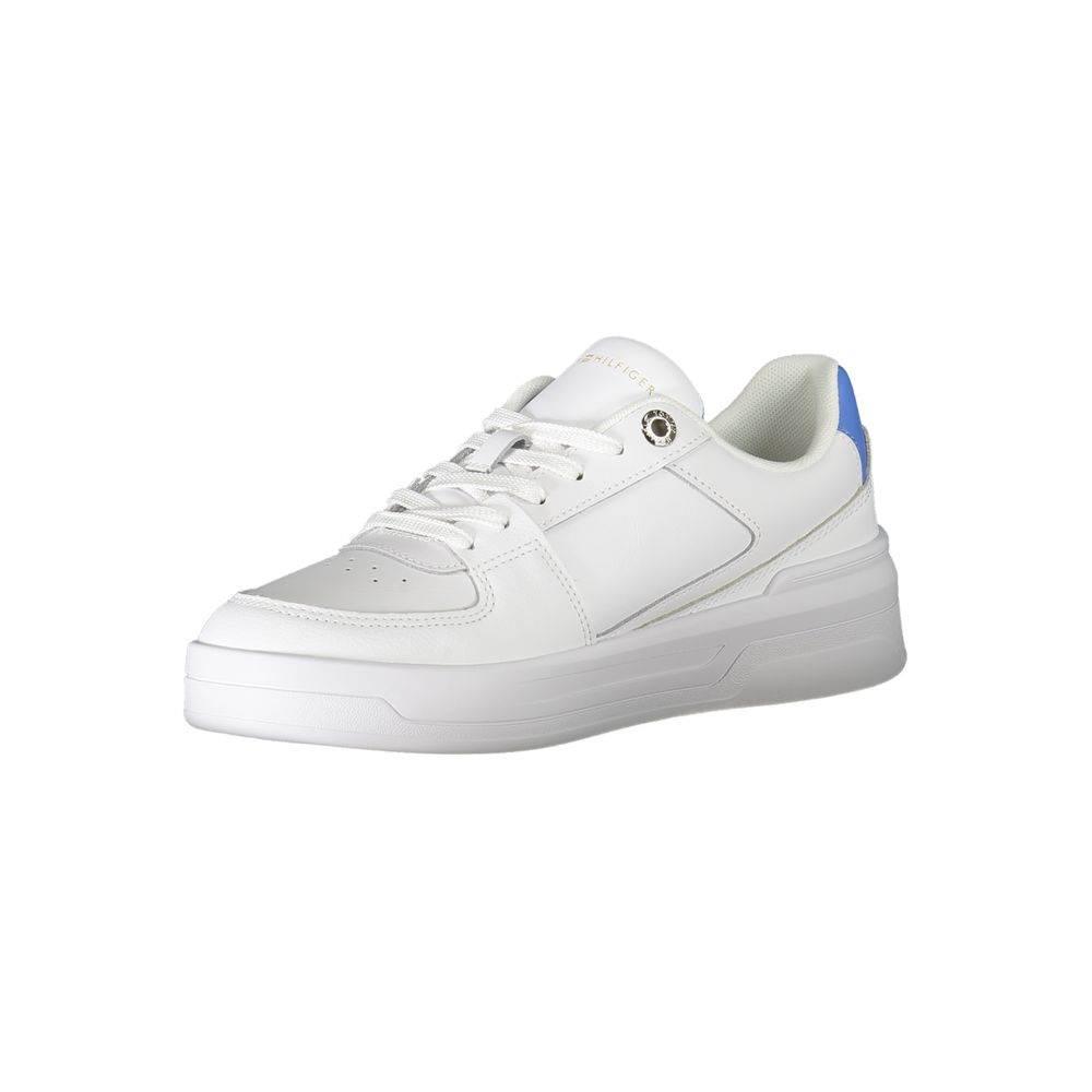 Tommy Hilfiger White Polyester Sneaker - Hilstor