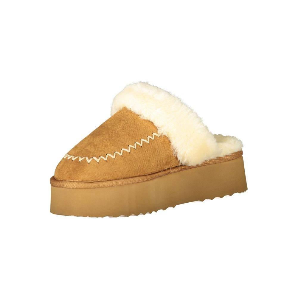 Laura Biagiotti Brown Polyester Women Sandal - Hilstor