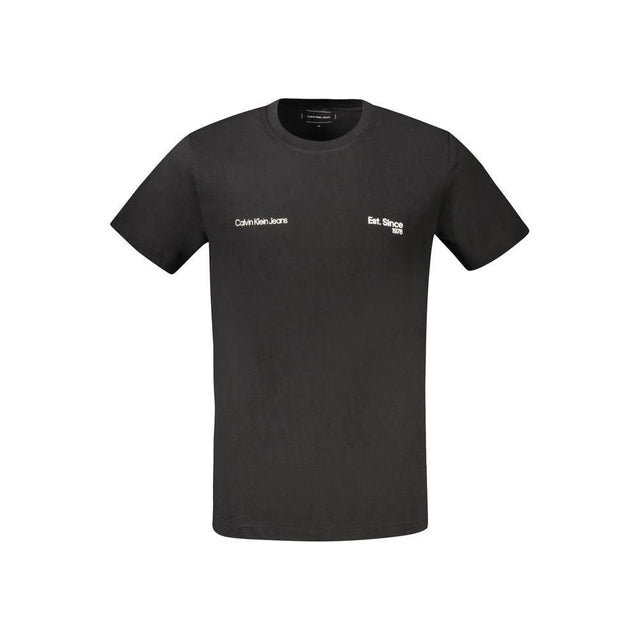 Calvin Klein Black Cotton Men T-Shirt - Hilstor