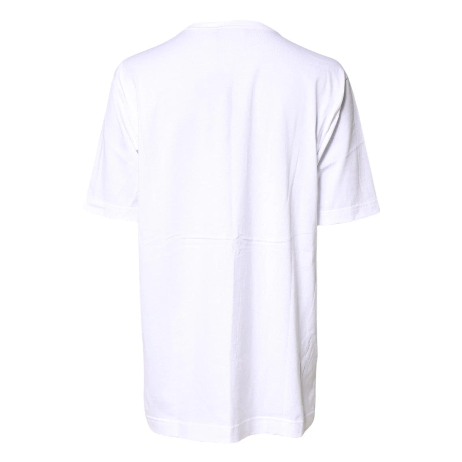 Dolce & Gabbana Hvid #DGFfamilietryk T-shirt i bomuld med rund hals