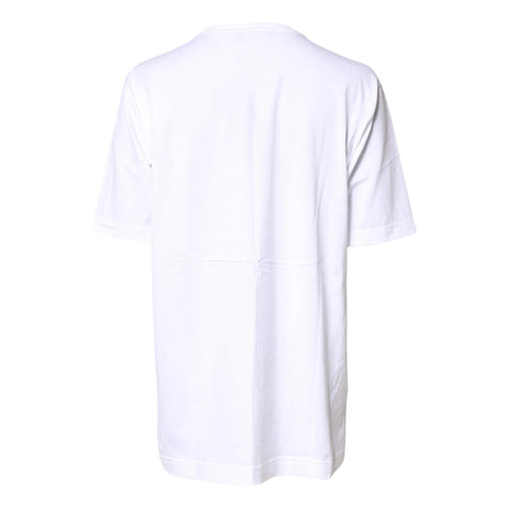 Dolce &amp; Gabbana Hvid #DGFfamilietryk T-shirt i bomuld med rund hals