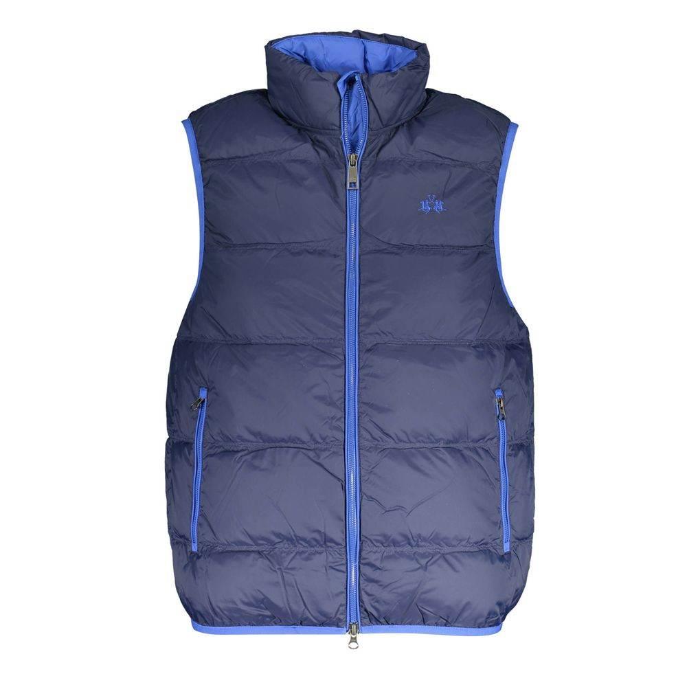 La Martina Blue Polyamide Men Jacket - Hilstor