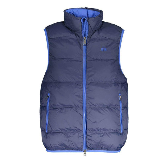 La Martina Blue Polyamide Men Jacket - Hilstor