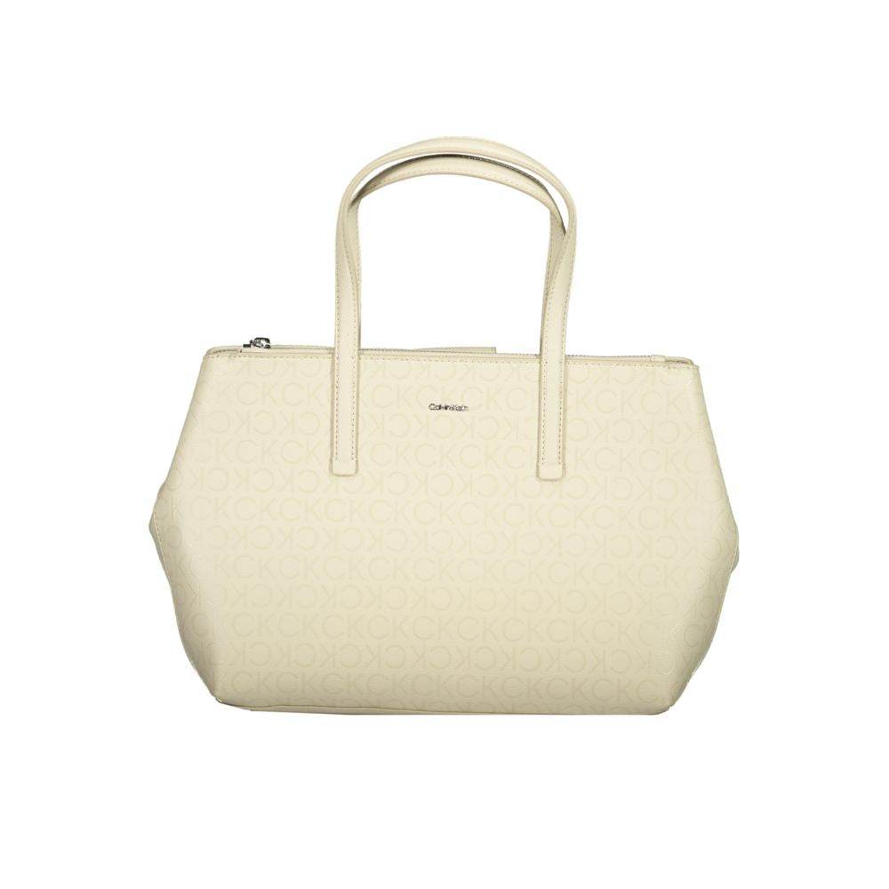 Calvin Klein Beige Polyester Handbag - Hilstor