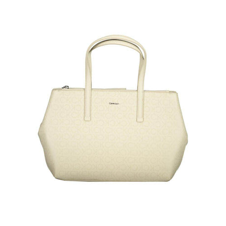 Calvin Klein Beige Polyester Handbag - Hilstor
