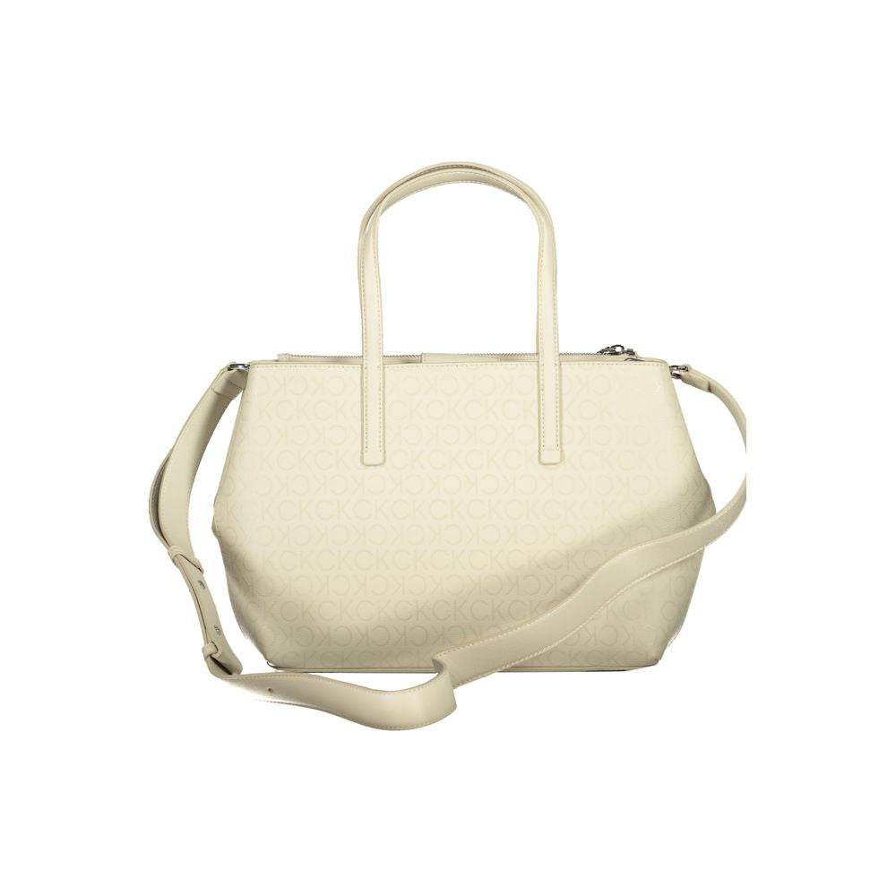 Calvin Klein Beige Polyester Handbag - Hilstor