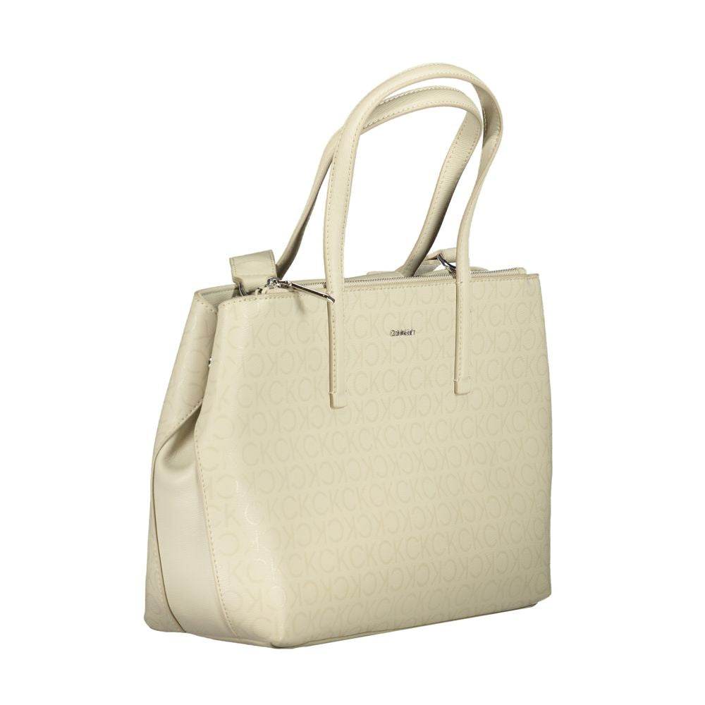 Calvin Klein Beige Polyester Handbag - Hilstor
