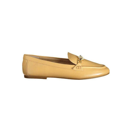Ralph Lauren Beige Leather Flat Shoe - Hilstor