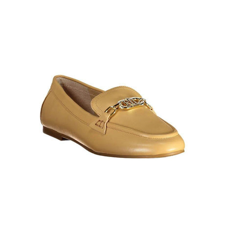 Ralph Lauren Beige Leather Flat Shoe - Hilstor