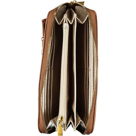 Guess Jeans Elegant Brown Zip Wallet with Multiple Compartments - Hilstor