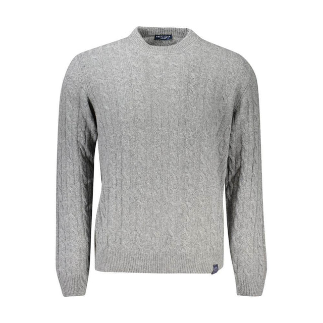 North Sails Gray Wool Men Sweater - Hilstor